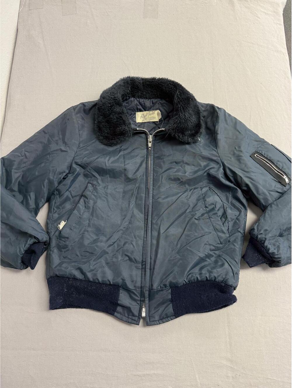 Vintage Navy Military Bomber Jacket B-15 Pilot Corinth -S